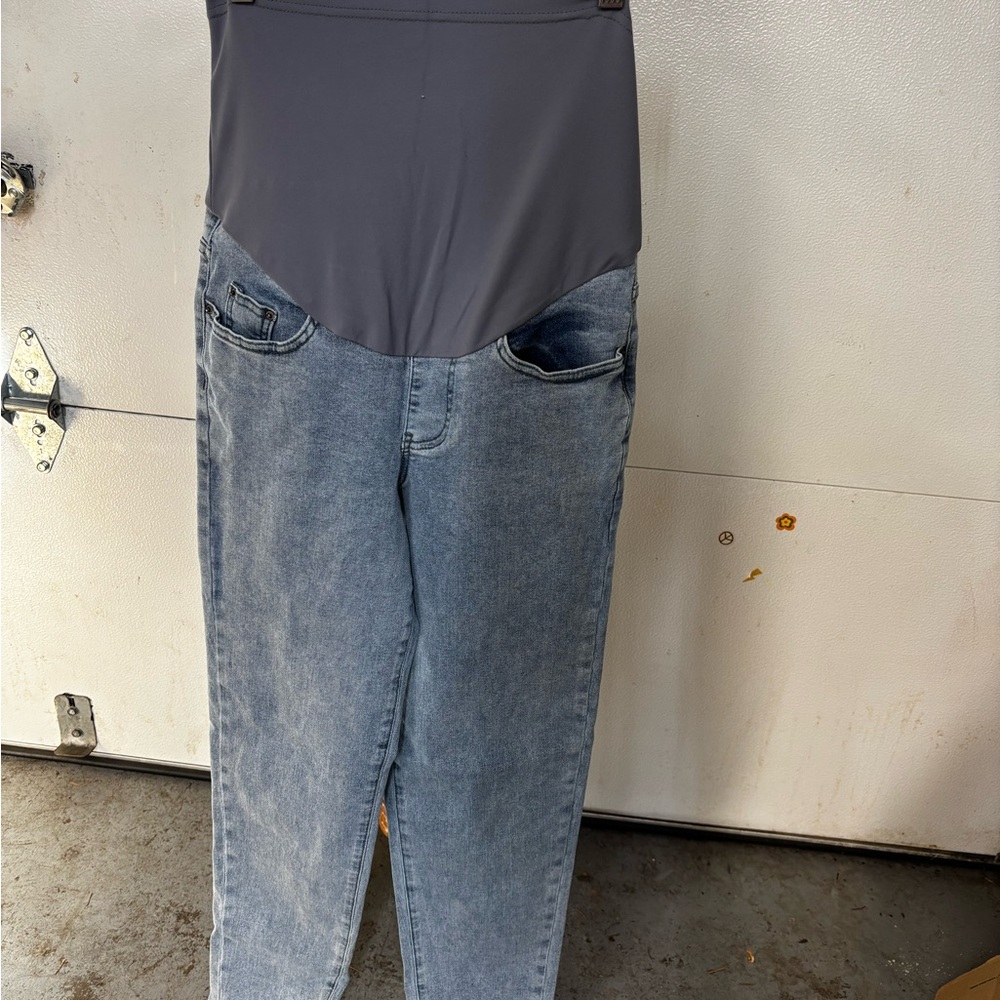 Gray Denim Women Maternity Jeans